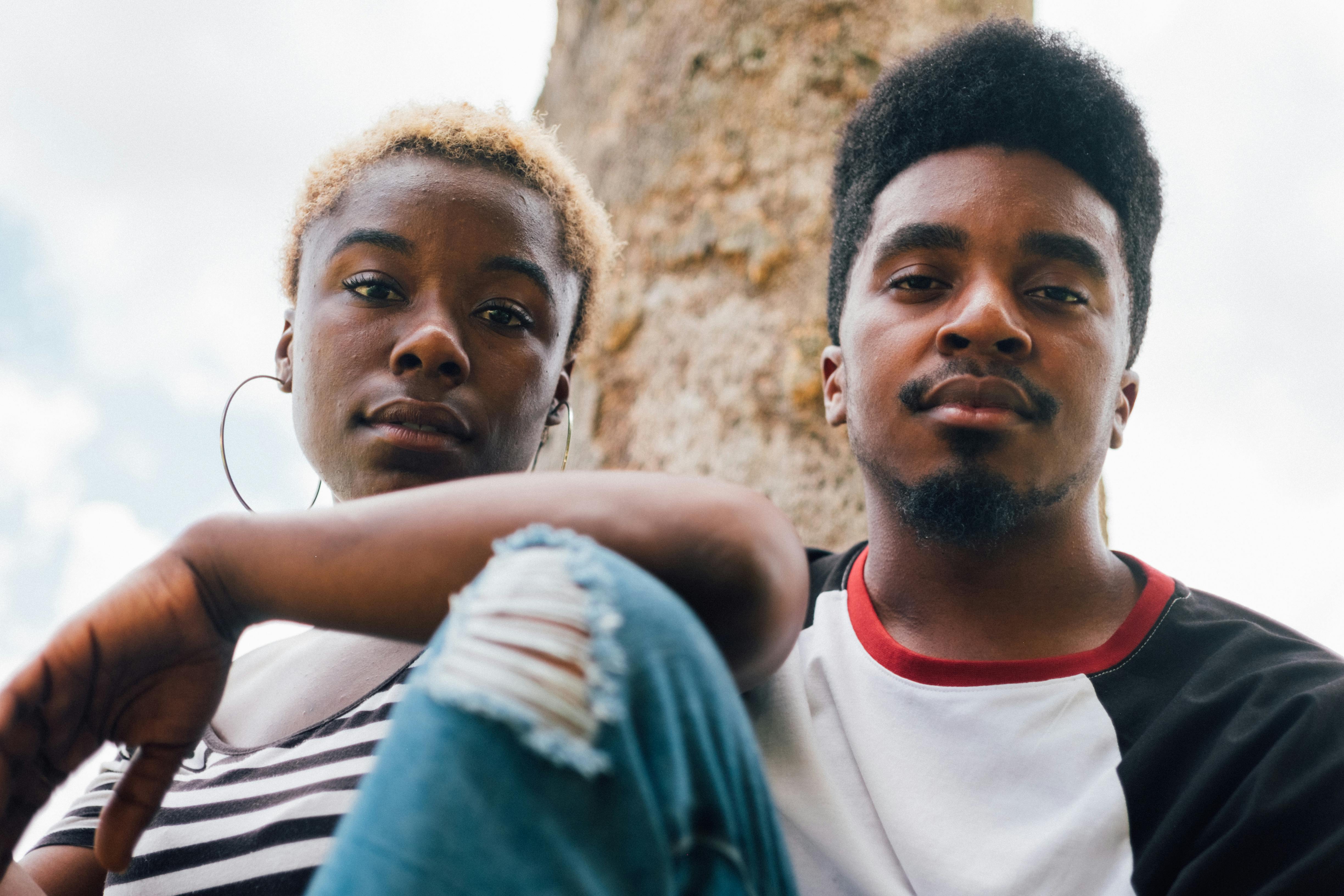 Two young adults representing foster youth transition